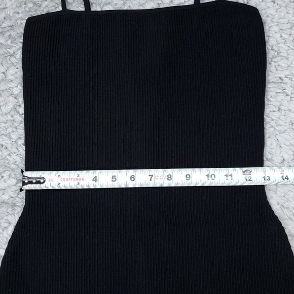 Aritzia Babaton Sculpt Knit Cami Mini Dress Black Stretch Size Medium - Picture 7 of 8